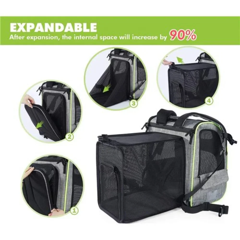 Cat Carrier Backpacks, Expandable Cat Backpack with Breathable Mesh, Pet Carrier